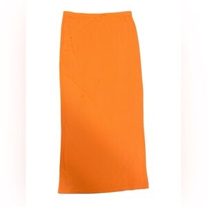 Vibrant Orange Women's Maxi Skirt, XL